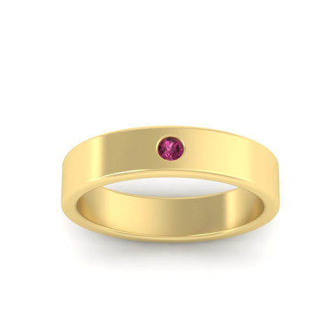 Single Stone Mens Solitaire Wedding Ring