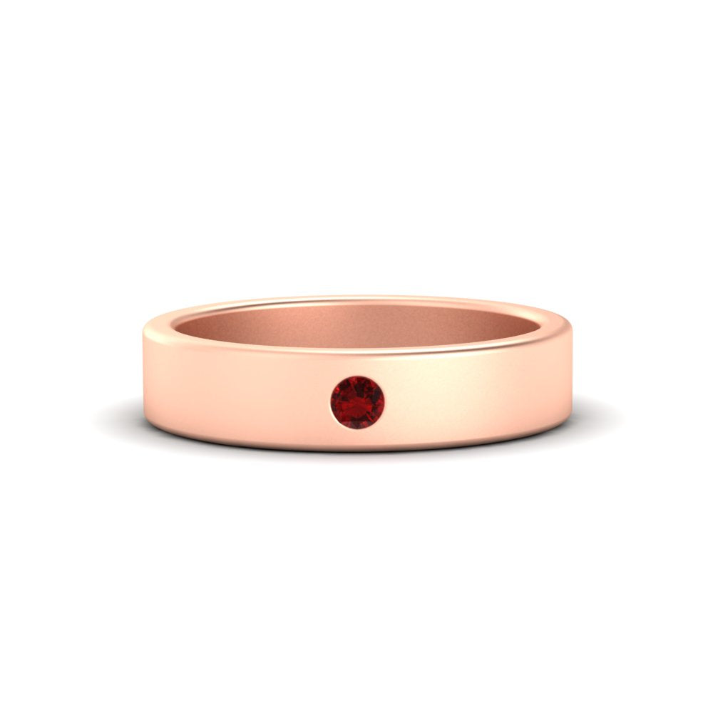 Single Stone Mens Solitaire Wedding Ring