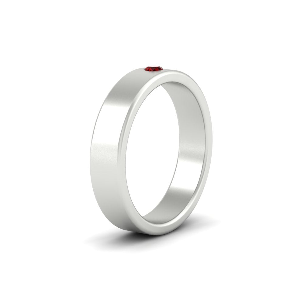 Single Stone Mens Solitaire Wedding Ring