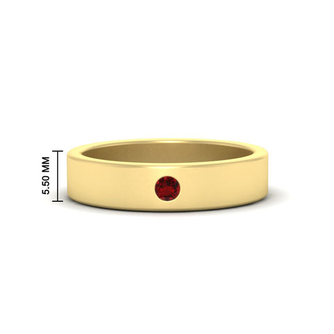 Single Stone Mens Solitaire Wedding Ring