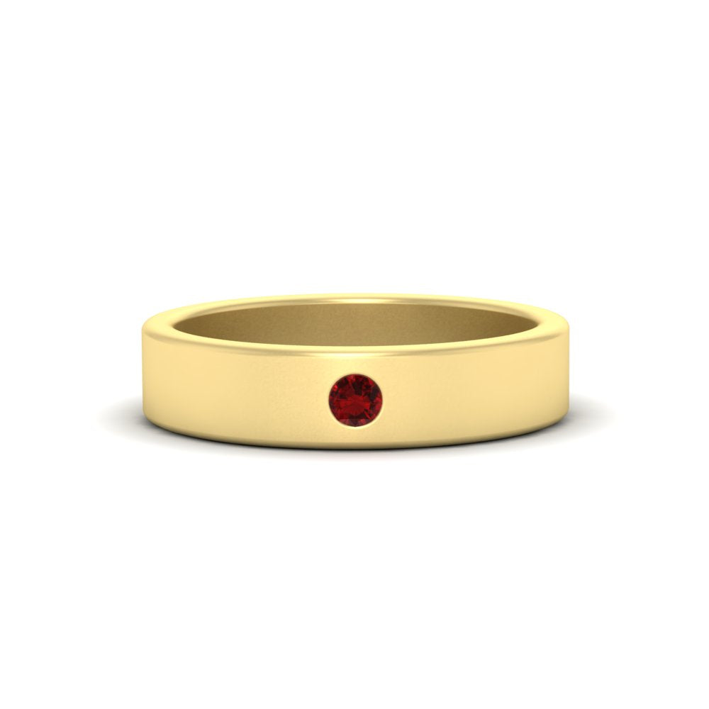 Single Stone Mens Solitaire Wedding Ring