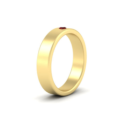 Single Stone Mens Solitaire Wedding Ring