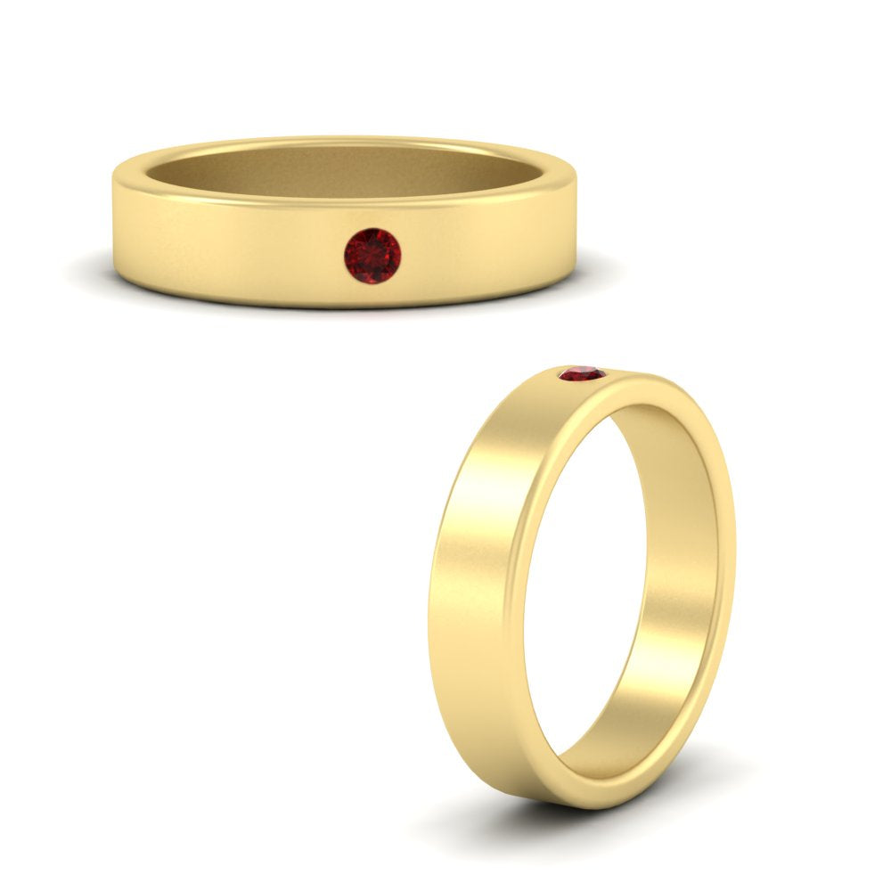 Single Stone Mens Solitaire Wedding Ring