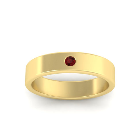 Single Stone Mens Solitaire Wedding Ring