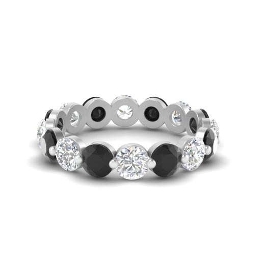 4 Ct Round Cut Shared Prong Eternity Ring