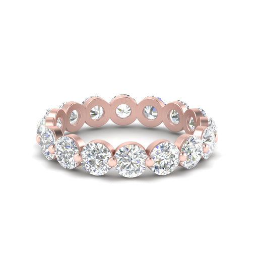 4 Ct Round Cut Shared Prong Eternity Ring