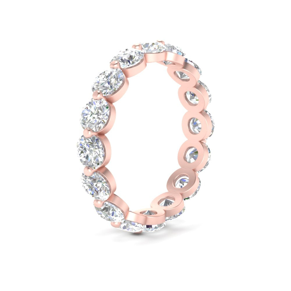 Wedding Eternity Ring Single Prong Diamond 4 Carat