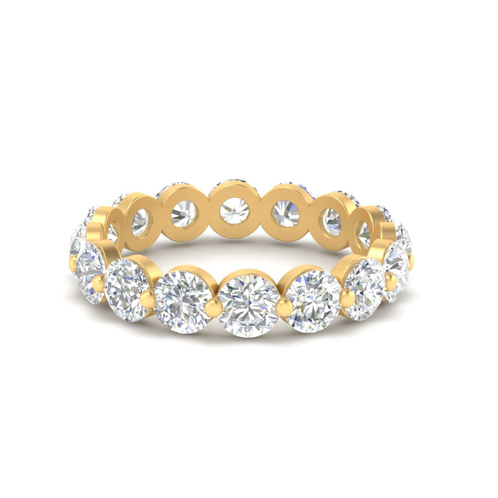 Wedding Eternity Ring Single Prong Diamond 4 Carat