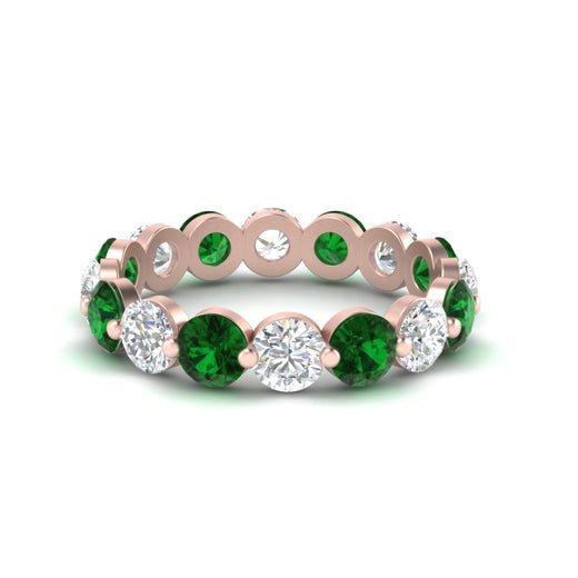 4 Ct Round Cut Shared Prong Eternity Ring