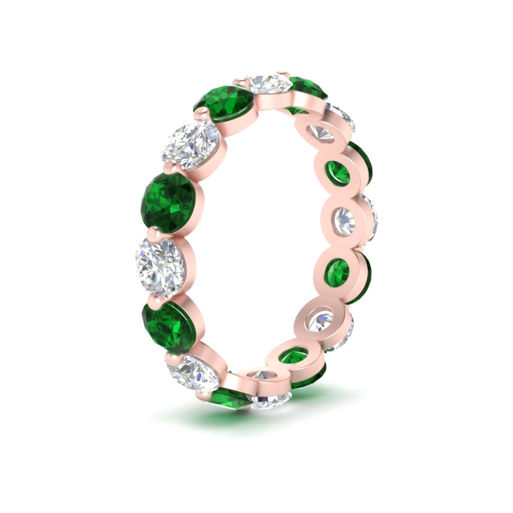 Wedding Eternity Ring Single Prong Diamond 4 Carat