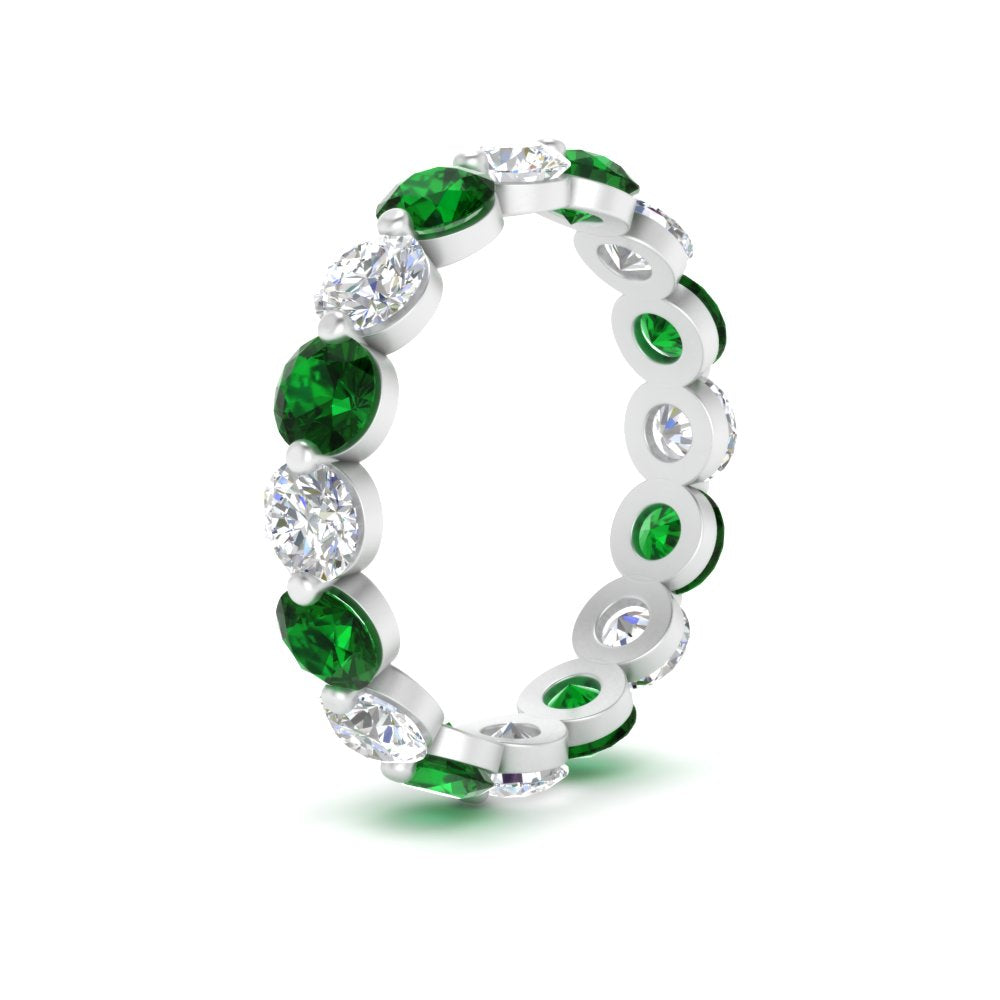 Wedding Eternity Ring Single Prong Diamond 4 Carat