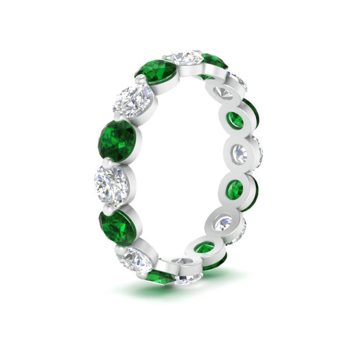 4 Ct Round Cut Shared Prong Eternity Ring