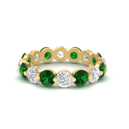 4 Ct Round Cut Shared Prong Eternity Ring