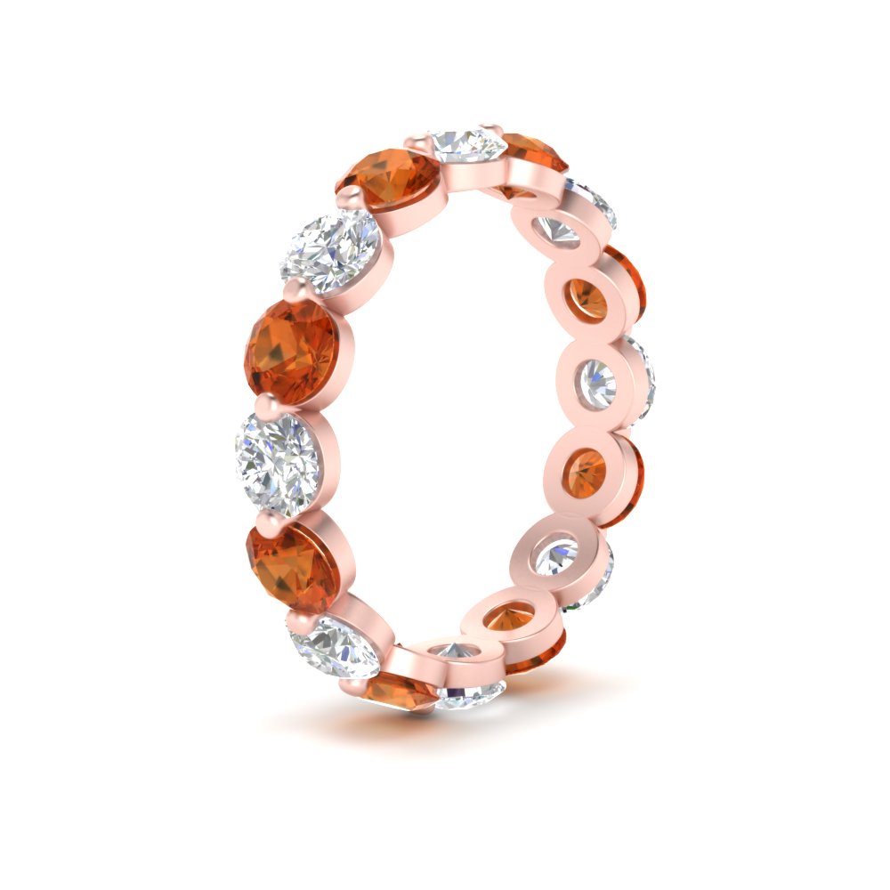 Wedding Eternity Ring Single Prong Diamond 4 Carat