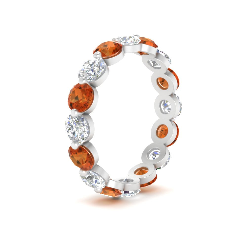 Wedding Eternity Ring Single Prong Diamond 4 Carat