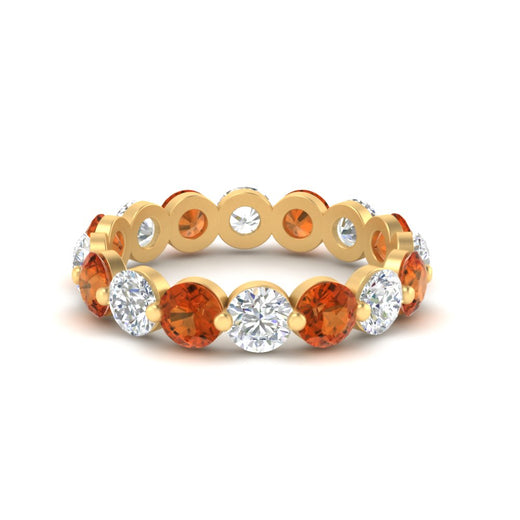 4 Ct Round Cut Shared Prong Eternity Ring