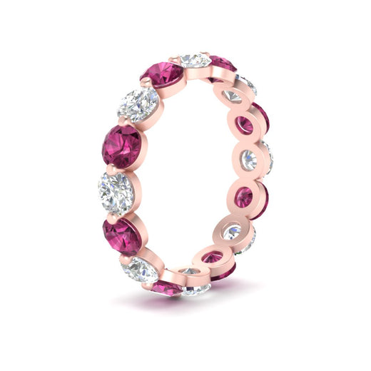 4 Ct Round Cut Shared Prong Eternity Ring