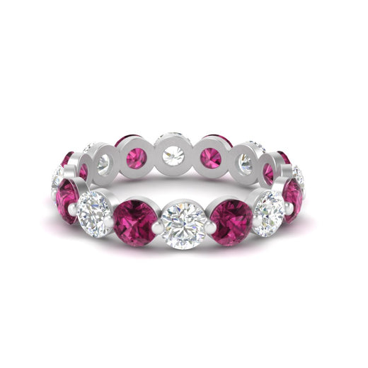4 Ct Round Cut Shared Prong Eternity Ring