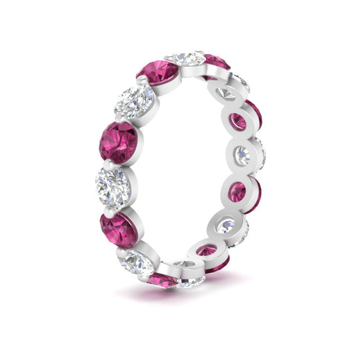 4 Ct Round Cut Shared Prong Eternity Ring