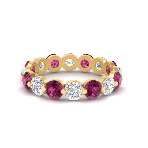 4 Ct Round Cut Shared Prong Eternity Ring