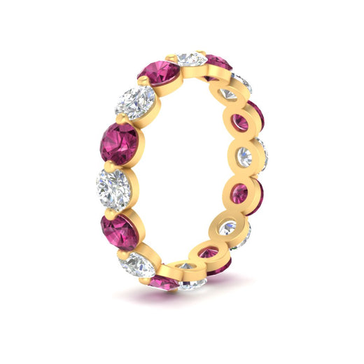 4 Ct Round Cut Shared Prong Eternity Ring
