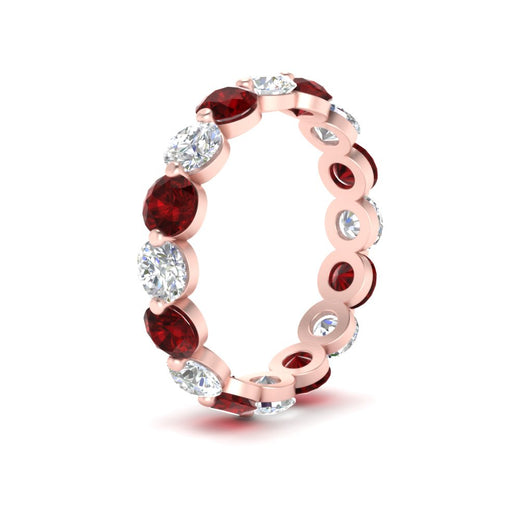 4 Ct Round Cut Shared Prong Eternity Ring