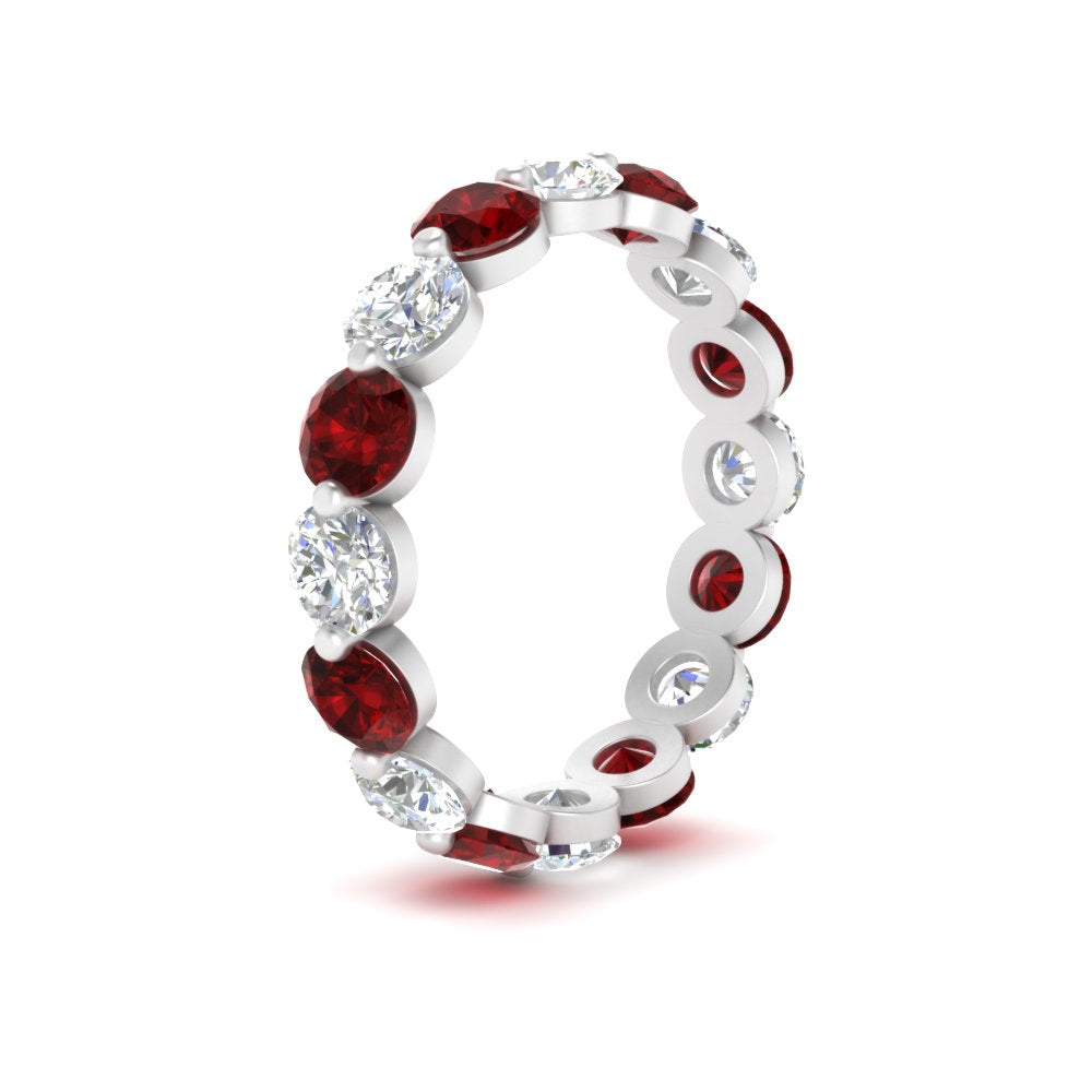 Wedding Eternity Ring Single Prong Diamond 4 Carat