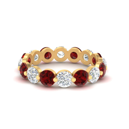 4 Ct Round Cut Shared Prong Eternity Ring