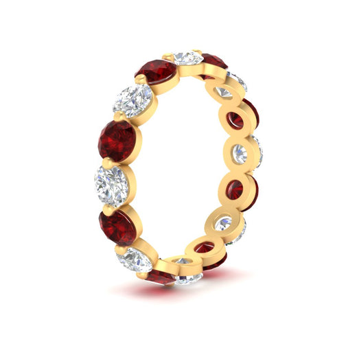 4 Ct Round Cut Shared Prong Eternity Ring