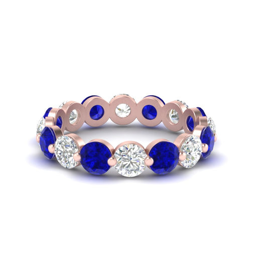 4 Ct Round Cut Shared Prong Eternity Ring