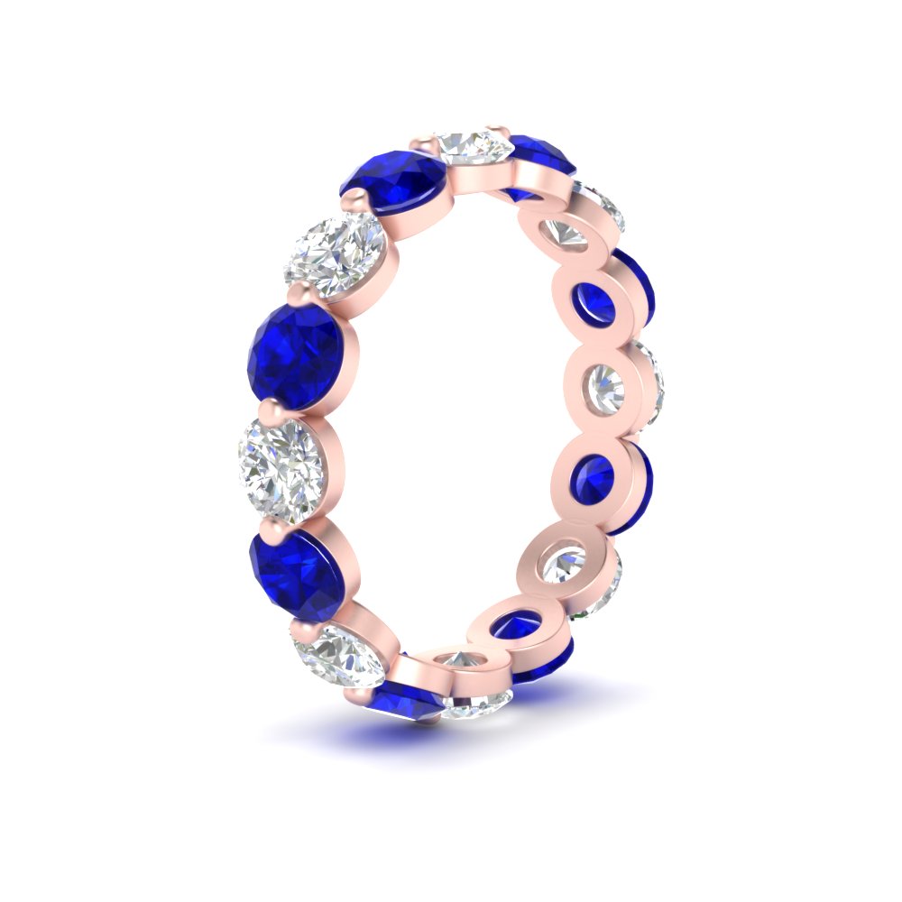 Wedding Eternity Ring Single Prong Diamond 4 Carat