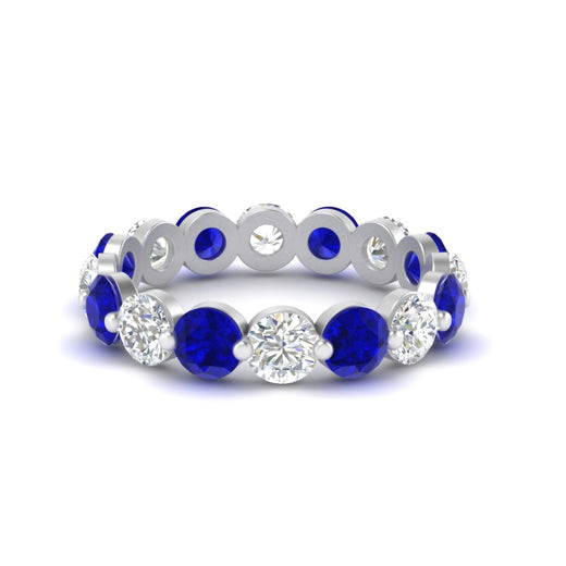 4 Ct Round Cut Shared Prong Eternity Ring