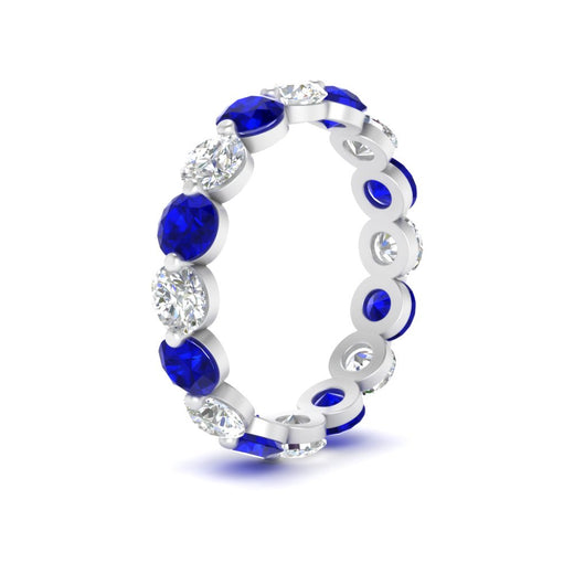 4 Ct Round Cut Shared Prong Eternity Ring