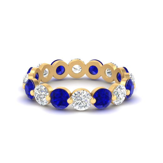 4 Ct Round Cut Shared Prong Eternity Ring