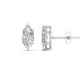Thumbnail 77 - Marquise Diamond 6 Prong Stud Earrings