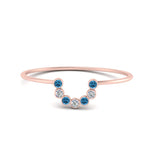 Load image into Gallery viewer, small-arc-stacking-diamond-ring-with-blue-topaz-in-rose-gold-FD9430GICBLTO-NL-RG.jpg
