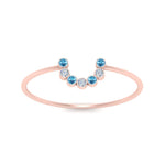 Load image into Gallery viewer, small-arc-stacking-diamond-ring-with-blue-topaz-in-rose-gold-FD9430GICBLTO-NL-RG.jpg
