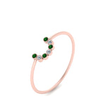 Load image into Gallery viewer, small-arc-stacking-diamond-ring-with-emerald-in-rose-gold-FD9430GEMGR-NL-RG.jpg
