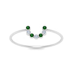 Load image into Gallery viewer, small-arc-stacking-diamond-ring-with-emerald-in-white-gold-FD9430GEMGR-NL-WG.jpg
