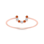 Load image into Gallery viewer, small-arc-stacking-diamond-ring-with-orange-sapphire-in-rose-gold-FD9430GSAOR-NL-RG.jpg
