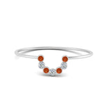Load image into Gallery viewer, small-arc-stacking-diamond-ring-with-orange-sapphire-in-white-gold-FD9430GSAOR-NL-WG.jpg
