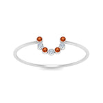 Load image into Gallery viewer, small-arc-stacking-diamond-ring-with-orange-sapphire-in-white-gold-FD9430GSAOR-NL-WG.jpg

