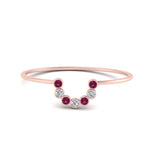 Load image into Gallery viewer, small-arc-stacking-diamond-ring-with-pink-sapphire-in-rose-gold-FD9430GSADRPI-NL-RG.jpg
