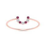 Load image into Gallery viewer, small-arc-stacking-diamond-ring-with-pink-sapphire-in-rose-gold-FD9430GSADRPI-NL-RG.jpg
