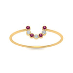 Load image into Gallery viewer, small-arc-stacking-diamond-ring-with-pink-sapphire-in-yellow-gold-FD9430GSADRPI-NL-YG.jpg
