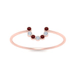 Load image into Gallery viewer, small-arc-stacking-diamond-ring-with-ruby-in-rose-gold-FD9430GRUDR-NL-RG.jpg
