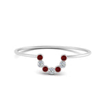 Load image into Gallery viewer, small-arc-stacking-diamond-ring-with-ruby-in-white-gold-FD9430GRUDR-NL-WG.jpg
