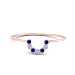 Load image into Gallery viewer, small-arc-stacking-diamond-ring-with-sapphire-in-rose-gold-FD9430GSABL-NL-RG.jpg
