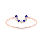 Load image into Gallery viewer, small-arc-stacking-diamond-ring-with-sapphire-in-rose-gold-FD9430GSABL-NL-RG.jpg
