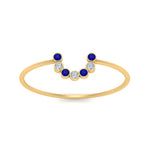 Load image into Gallery viewer, small-arc-stacking-diamond-ring-with-sapphire-in-yellow-gold-FD9430GSABL-NL-YG.jpg
